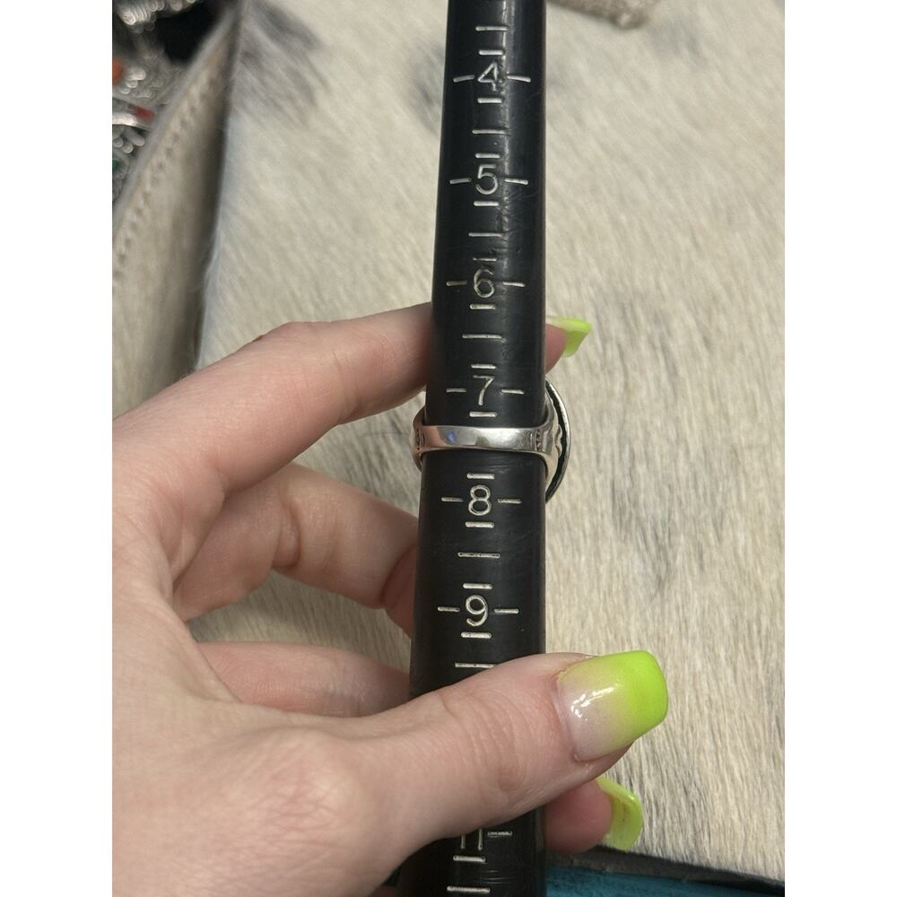 Carolyn Pollack Relios Sterling Silver Pink Rhodochrosite Concho Dome Ring 7 - Picture 8 of 12